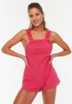 Back Detailed Jumpsuit - Fuchsia