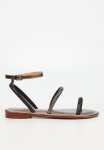 SICILY17 Ankle Tie Sandal - Black