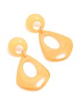 Goldair Gold Orange Marble Triangle Drop Earrings