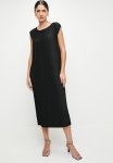 Edit Pleated Tunic Maxi Dress - Black
