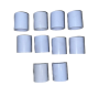 Pool Fitting Pvc Straight Connector 50MM White 10 Pack