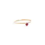 Three Claw MINI Ruby Ring In Yellow Gold - T