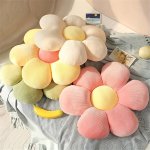 1 PC Flower Plush Throw Pillow Cushion Plush Toy Throw Pillow Bedroom Floor Room Decoration Pillow Sofa Cushion Window Bedding S
