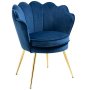 Kc Furn- Tulip Velvet Chair Blue