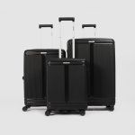 TRAVELITE Itravel 3-PIECE Malaga Trolley Luggage Set With Tsa Locks Black