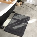 Reversible 100% Cotton BATH MAT - Dark Grey