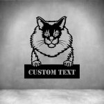 Maine Coon With Custom Text - 300MM Grey