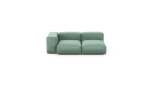 Two Module Chaise Sofa - Velvet - Mint - 199CM X 115CM