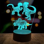 1PC Retro Dinosaur Collection Creative 3D Night Light USB Interface Outdoor Home Holiday Atmosphere Decorative Lamp Thanksgiving