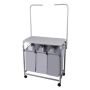 3 Bag Laundry Sorter With Ironing Board Top