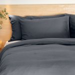 Heritage Collection Linen And Lyocell Blend Pillowcase Pair Midnight - King Pair 50X90CM