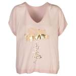 2 Textured Foil Flower Top - Dusty Pink Free