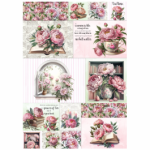 Pink Peonies A3 Sticker Sheet