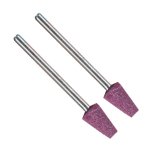 Ruby Grinding Stones 8X12MM Cone SH.3MM 2PC