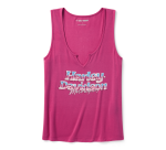 Women’s Bling Chromatic Notch Neck Tank – Fuchsia