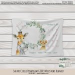Milestone Blanket Safari Circle Pennygum Girly Blanket