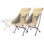 Glamping - Ultralight Folding Camping Table + 2 Chair Medium Beige