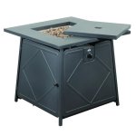 Alva 2-IN-1 Gas Fire Pit Table Smokeless Outdoor Patio Heater