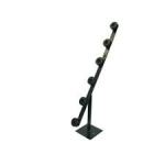 Fence Pole - 6LINE Tpole Galvanised Powder Coated Black Bobbin