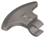 Parts Minifigure Weapon Axe Head With Clip 53705 - Flat Silver