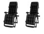 Folding Deck Chair With Cushion X2 FC-001-BK-BK-BKX2