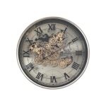 Marco World Map Wall Clock Gold & Silver E44