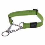 Rogz Utility XL Lumberjack Half-check Dog Collar Reflective Lime Waggs Pet Shop