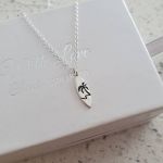 Carla 925 Sterling Silver Small Surfboard Necklace 4X12MM On 45CM Chain