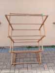 Household Folding Wooden Clothes Drying Rack