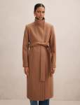 Phoebe Petite Funnel Neck Coat - 16 Camel