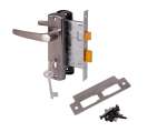 Sele Essential 3LEVER Decorative Lockset For Internal Doors Modern Satin Black Handles
