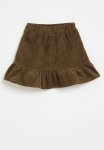 PoP Candy Frilled Hem Cord Skirt - Brown