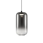 Misty Evening Glass LED Pendant Light Smoke White - Smoke