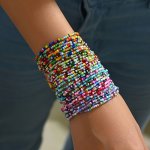 Boho-chic 30PCS Colorful Beaded Bracelet Set - Multilayer Stacking Design Perfect For Vacation & Parties