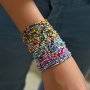Boho-Chic 30pcs Colorful Beaded Bracelet Set - Multilayer Stacking Design Perfect For Vacation & Parties