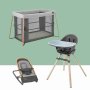 Maxicosi - Iris Travel Cot + Moa High Chair + Kori Bouncer