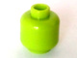 Parts Plain Minifigure Head Block Open Stud 3626B - Lime