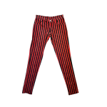 Red And Black Y2K Striped Low Rise Skinny Jeans - Xs s