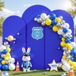 7.2FT 6.6FT 6FT Wedding Arch Cover Set Of 3 Royal Blue Spandex Fitted Arch Cover For Round Top Chiara Backdrop Stand Covers For