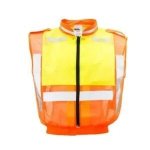 Lime orange Traffic Reflective Vest 100% Polyester Tricot Detachable Sleeve Id Detach Sleeve