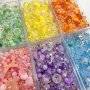 Spring Color Acrylic Bead Mix For DIY Jewelry Making - Includes Decorative Charms Buttons And Shapes