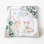 Eucalyptus And Soft Flower Llama Themed Nursery Floor Mat South Africa