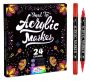 Art Star Pro Dual Tip 24 Set Brush / Dot Tip Prestige Acrylic Paint Markers