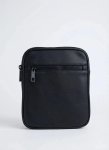 Black Leather Side Bag - One Size Fits All Black