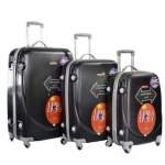 Smte 3 Piece Lightweight Luggage Set Black With Keychain