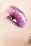 Hot Pink Feather Eyelashes