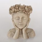 Girl Bust Flower Pot Rose Crown – 29X24CM