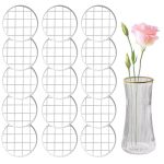 Mason Jar Flower Frog Lids For Wide Mouth 15 Pcs 8.4CM 3.3IN Diameter Flower Insert Lid Flower Frog For Arrangements Vase Mason