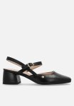 Polo Single Strap Mary Jane Heel - Black