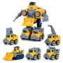 Kids Transformers Toys For Boys Construction Vehicles With Drill - 5 In 1